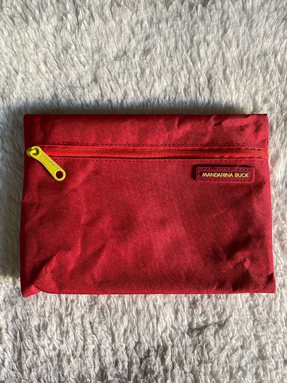 Mandarina Duck Amenity Kit Bag – Light Red – Brand New